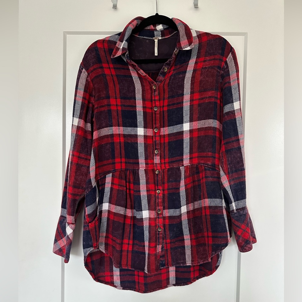 Free People Long Flannel